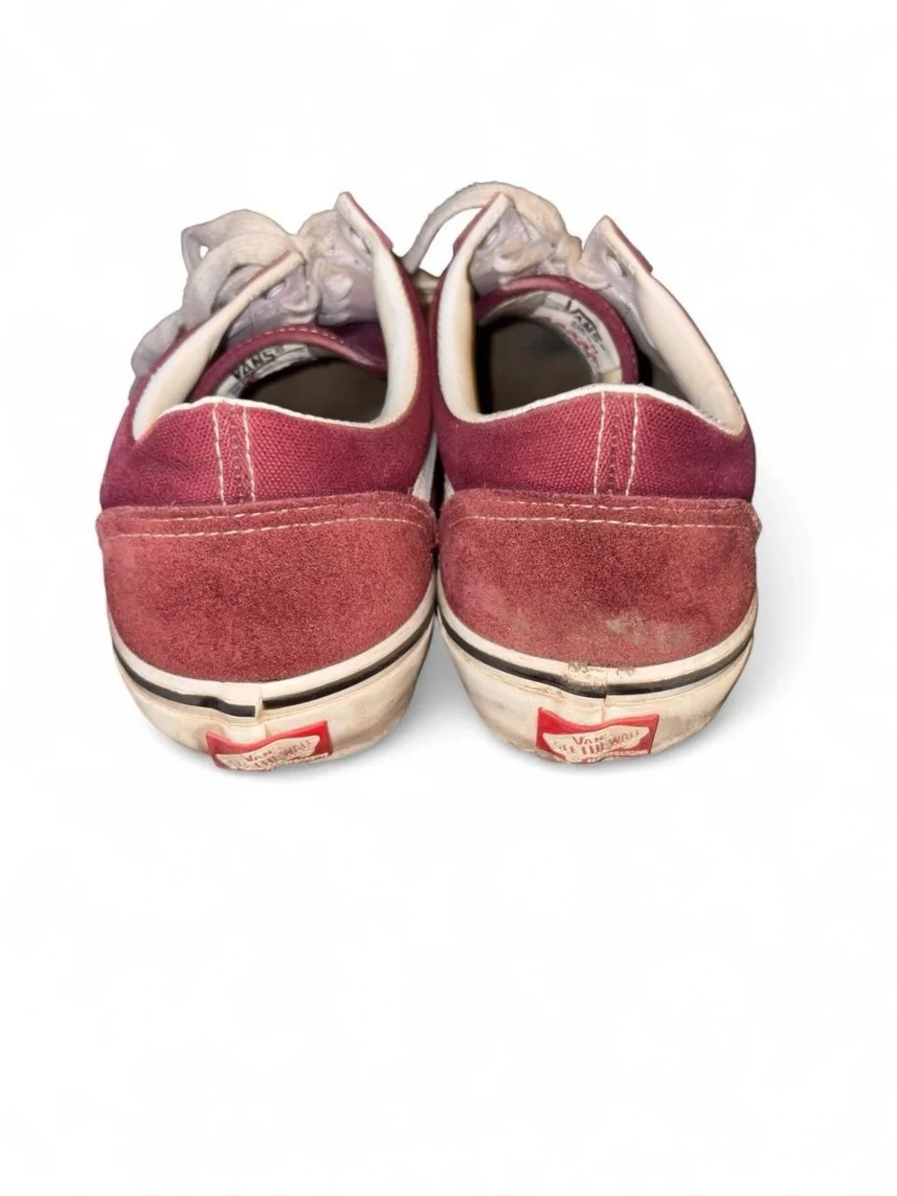 Vans burgundy and white Old Skool sneakers 11.5